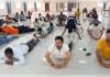योग शिविर में न्यायाधीशों ने बहाया पसीना, उच्च न्यायालय लखनऊ में हुआ आयोजन