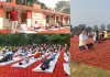 नेहरू स्टेडियम में सामूहिक योगाभ्यास, योग सप्ताह के छठे दिन उमड़ी भीड़