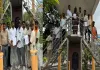 लखनऊ में निषाद पार्टी कार्यकर्ताओं और पार्षद प्रतिनिधि के बीच नोकझोंक
