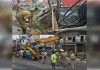 बिजली ट्रांसफार्मर से टकराकर नाले में गिरा अनियंत्रित ट्राला , शरीर मे सरिया घुसने से चालक की मौत