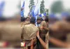 भीम आर्मी का अम्बेडकर प्रतिमा पर प्रदर्शन,पुलिस उठाकर ले गई