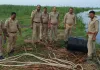 नदी किनारे चल रही कच्ची शराब की भट्टी ध्वस्त,20 लीटर शराब व 200 किलो लहन बरामद