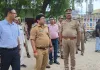 डीएम एसपी द्वारा निर्माणाधीन भवन किया गया निरीक्षण