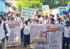 सर्वोदय इंटर कॉलेज किशनपुर फतेहपुर के छात्रों ने किया धरना प्रदर्शन , 