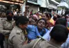महिला कांग्रेस ने शिक्षा मंत्री का फूंका पुतला