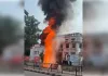 ट्रांसफार्मर में लगी भीषण आग, तहसील की बिजली घंटों गुल