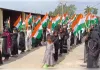 हरियाणा के नूंह में मदरसा छात्राओं ने निकाली तिरंगा यात्रा