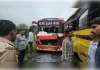 धार सड़क हादसा: स्कूली बच्चों से भरी बस को यात्री बस ने मारी टक्कर