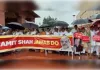 'अमित शाह जवाब दो' के नारों के साथ विपक्ष का संसद परिसर में हंगामा