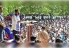 ईको गार्डन में गूंजे नारे, ‘बैलेट पेपर लाओ, लोकतंत्र बचाओ’