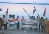 गंगा घाटों में लहराया तिरंगा ,हर घर तिरंगा ,हर घाट पर तिरंगा का दिया संदेश
