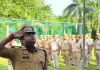 पुलिस अधीक्षक संतकबीरनगर द्वारा कैंप कार्यालय पर किया गया ध्वजारोहण
