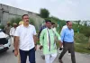 विधायक धनघटा व जिलाधिकारी द्वारा तटबंध का किया गया निरीक्षण,