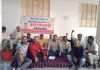 संविदा कर्मचारियों ने किया सत्याग्रह 