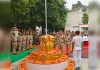 स्वतंत्रता दिवस पर पुलिस लाइन में एसपी अभिषेक झा ने फहराया तिरंगा