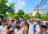 कलश यात्रा का बृजेश पाठक ने किया स्वागत