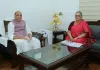 महापौर ने दिल्ली में रक्षा मंत्री राजनाथ से की शिष्टाचार भेंट