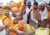 भाजयुमो प्रदेश अध्यक्ष डॉ. रोहित मिश्रा का निगोहां में भव्य स्वागत 