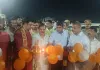 सांसद रवि किशन ने पैडलेगंज फ्लाईओवर पर जलाए दीप