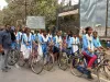  मतदाता जागरूकता अभियान को लेकर स्कूली छात्राओं ने निकाली साइकिल रैली