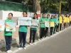 12 किलोमीटर लंबी मानव श्रृंखला बनाकर मतदाताओं को किया जागरूक
