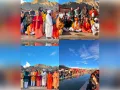सिंधु नदी तट पर स्वामी चिदानन्द की उपस्थिति में हुआ दिव्य जलाभिषेक व आरती