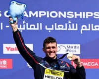 विश्व एक्वेटिक्स : ब्रिटेन के एडन हेसलोप ने 27 मीटर हाई डाइविंग में जीता स्वर्ण पदक