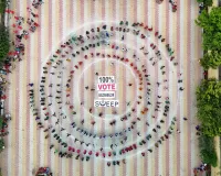  डांडिया के माध्यम से दिए शत प्रतिशत मतदान का संदेश, बड़ी संख्या में महिलाओं ने लिया हिस्सा