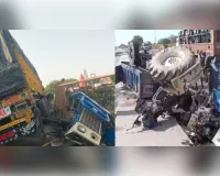 तेज रफ्तार ट्रक ने ईंटों से भरे ट्रैक्टर-ट्रॉली को मारी जोरदार टक्कर, चालक की मौत 
