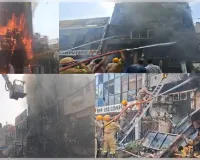 लखनऊ कोचिंग सेंटर अग्निकांड: भीषण आग में अफरा-तफरी,14 छात्रों की मौत, बचाव कार्य जारी