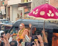 गविष्ठी यात्रा लेकर औरैया पहुंचे स्वामी अविमुक्तेश्वरानन्द, गौमाता को राष्ट्रमाता घोषित करने की उठी मांग