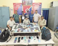 58.95 लाख रुपये मूल्य के 174 संदिग्ध चोरी के मोबाइल फोन वनांचल एक्सप्रेस से बरामद