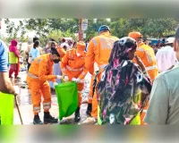  तीर्थ नगरी हरकी पौड़ी के घाटों पर प्रशासन ने अतिक्रमण हटाकर दिया स्वच्छता का संदेश