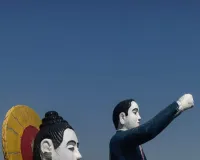अंबेडकर व बुद्ध प्रतिमा क्षतिग्रस्त,अज्ञात के खिलाफ मुकदमा दर्ज
