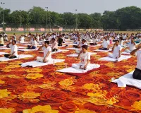12वें अन्तर्राष्ट्रीय योग दिवस पर योगाभ्यास कार्यक्रम का किया गया भव्य आयोजन