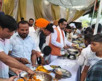 हनुमान मंदिर में विधायक शशांक वर्मा ने कराया भव्य भंडारा
