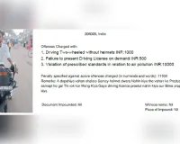 लम्बरदारी पड़ी भारी, ट्रैफिक नियम तोड़ने पर यूपी पुलिस ने ठोका 11,500 चालान