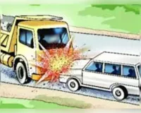 मोहनलालगंज में बड़ा सड़क हादसा: अज्ञात ट्रक की टक्कर से कार चालक घायल 