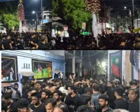 ग़मगीन माहोल में निकला फातहे फुरात का कदीमी जुलूस, ग़म में डूबा रहा उतरौला
