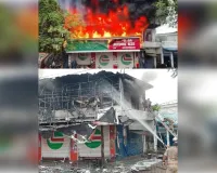 लखपेड़ाबाग चौराहे पर दुर्गा ऑटो पार्ट्स में लगी भीषण आग, घंटों बाद काबू