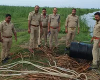 नदी किनारे चल रही कच्ची शराब की भट्टी ध्वस्त,20 लीटर शराब व 200 किलो लहन बरामद