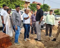 डीएम द्वारा विकासखंड नाथनगर अंतर्गत नाली निर्माण कार्य का किया गया स्थलीय निरीक्षण