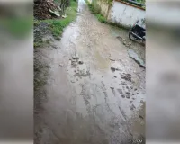 डेढ़ दर्जन गांवों की जीवनरेखा बनी बदहाल सड़क, बरसात में आवागमन ठप