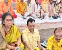 हर-हर महादेव के जयघोष के साथ रुद्राभिषेक का शुभारंभ 
