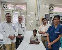 छ:साल के बच्चे के गले में खाने की नली की गांठ का हुआ इलाज