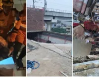 हार्डवेयर दुकान की छत गिरी ,एक की मौत, दो घायल