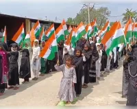 हरियाणा के नूंह में मदरसा छात्राओं ने निकाली तिरंगा यात्रा
