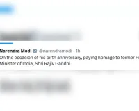 राजीव गांधी की जयंती पर PM मोदी ने दी श्रद्धांजलि
