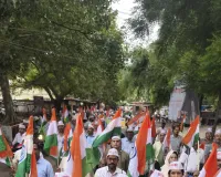 तिरंगा यात्रा में उमड़ा शिक्षकों एवं कर्मचारियों का जनसैलाब, पुरानी पेंशन बहाली की मांग को लेकर गूंजे नारे