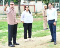 डीएम व एसएसपी ने बहेड़ी स्थित स्पोर्ट्स स्टेडियम का किया निरीक्षण